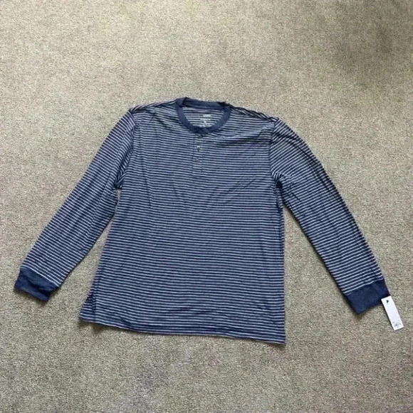 Sonoma Mens Knits Long Sleeved Striped Tee - Picture 1 of 5